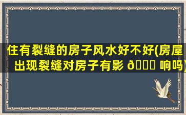 住有裂缝的房子风水好不好(房屋出现裂缝对房子有影 🐕 响吗)